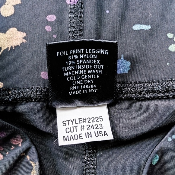 TEREZ Foil Print Multicolored Leggings Size XS. - Picture 5 of 6